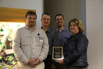 Jeremy Nelson, St. Luke's ICU Nurse; Pete Boyechko, St. Luke's ICU Nurse; David Johnson, St. Luke's ICU Nurse; Barb Boettcher, St. Luke's ICU Nursing Supervisor